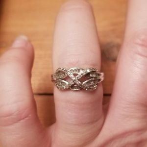 Infinity diamond ring